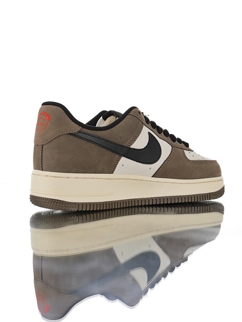 nike air force 1 - Blanco Cafe Negro