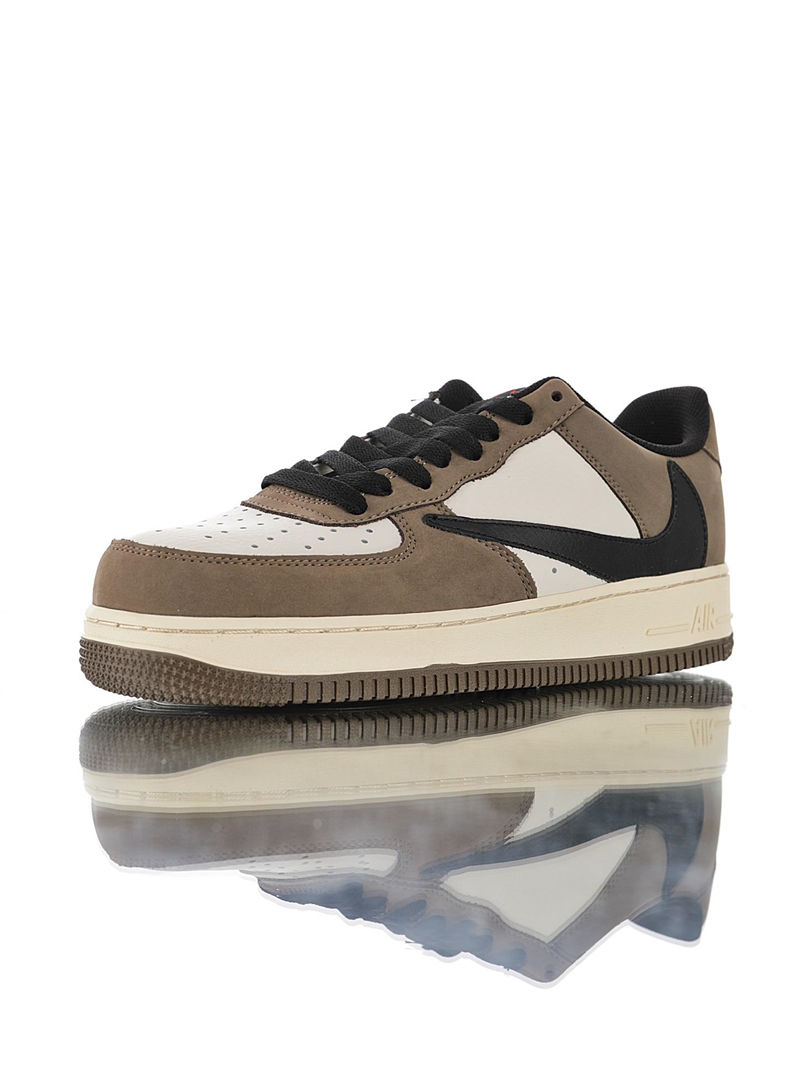 nike air force 1 - Blanco Cafe Negro