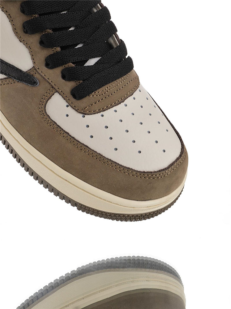 nike air force 1 - Blanco Cafe Negro