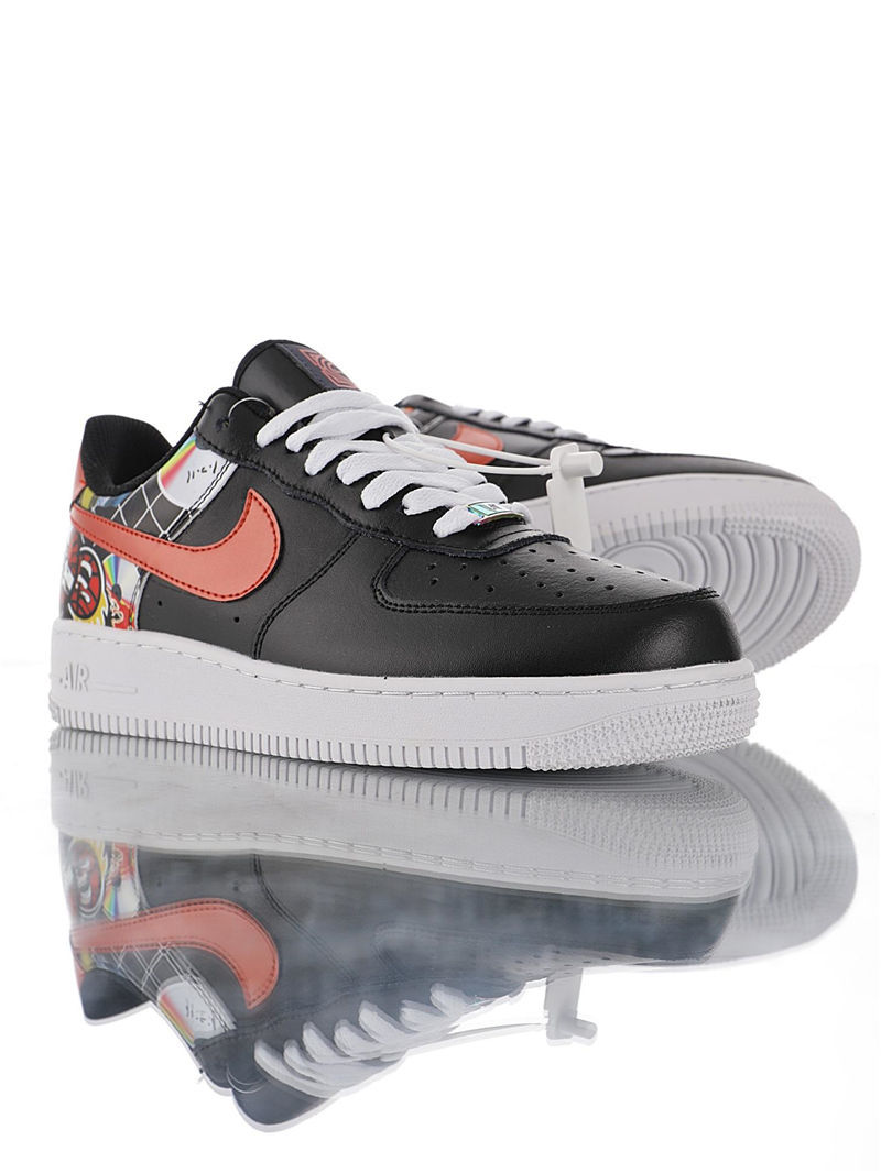 nike air force 1 - Negro Rojo Blanco Arcoiris