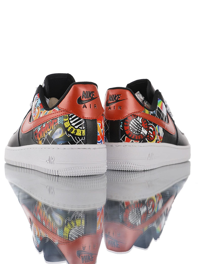 nike air force 1 - Negro Rojo Blanco Arcoiris