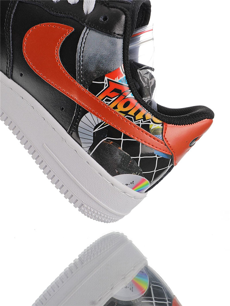 nike air force 1 - Negro Rojo Blanco Arcoiris