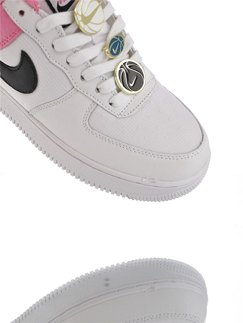 nike air force 1 - Blanco Negro Rosado