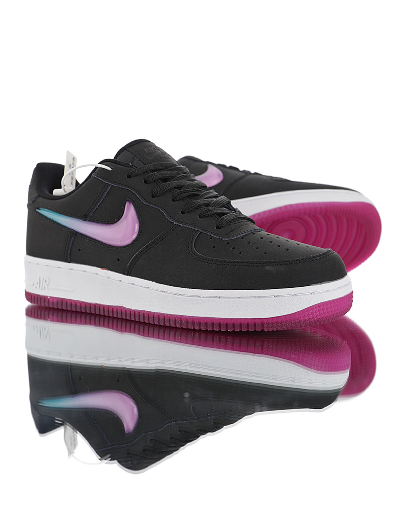 nike air force 1 - Negro Rosado
