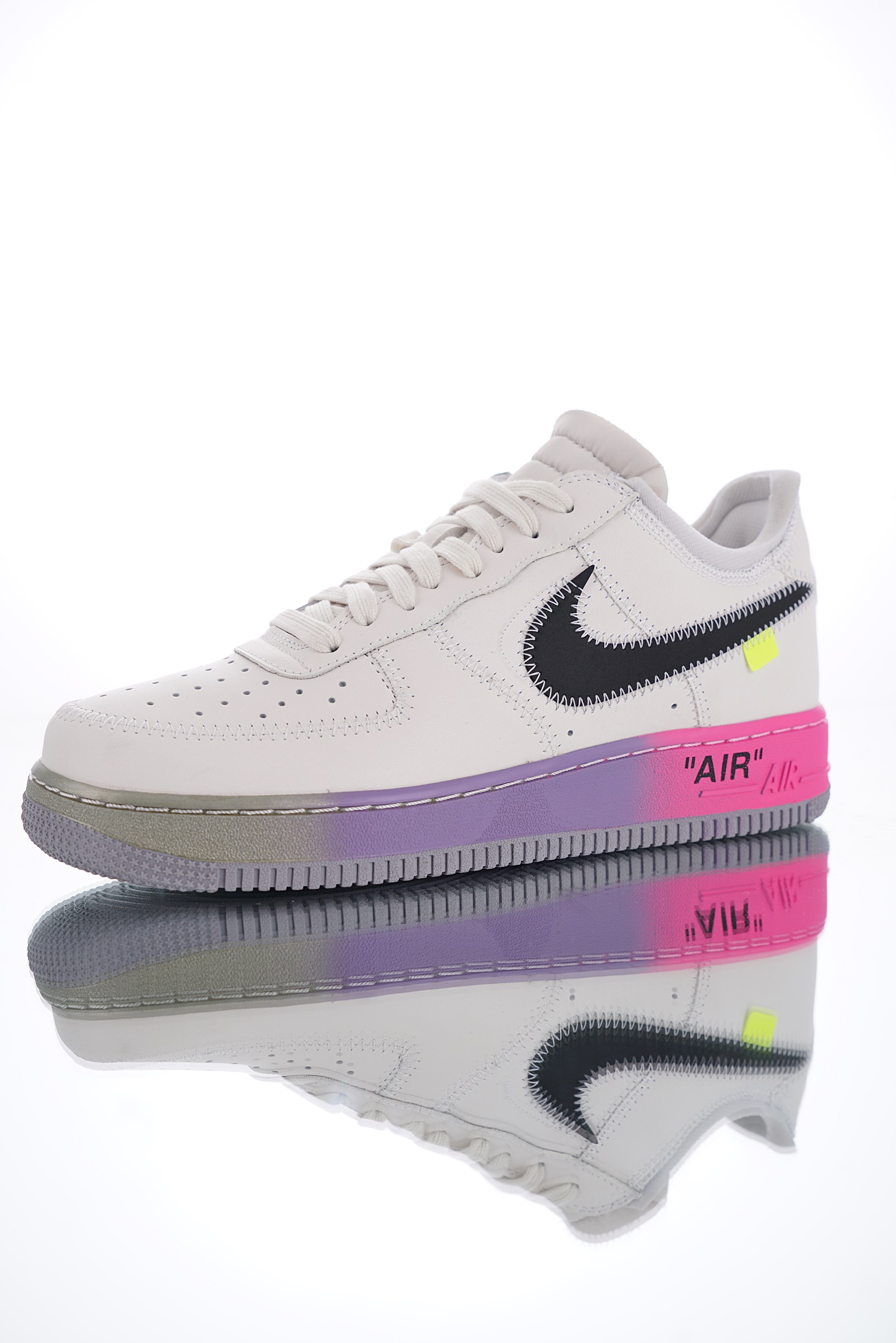 nike air force 1 - Gris Negro Rosado Morado