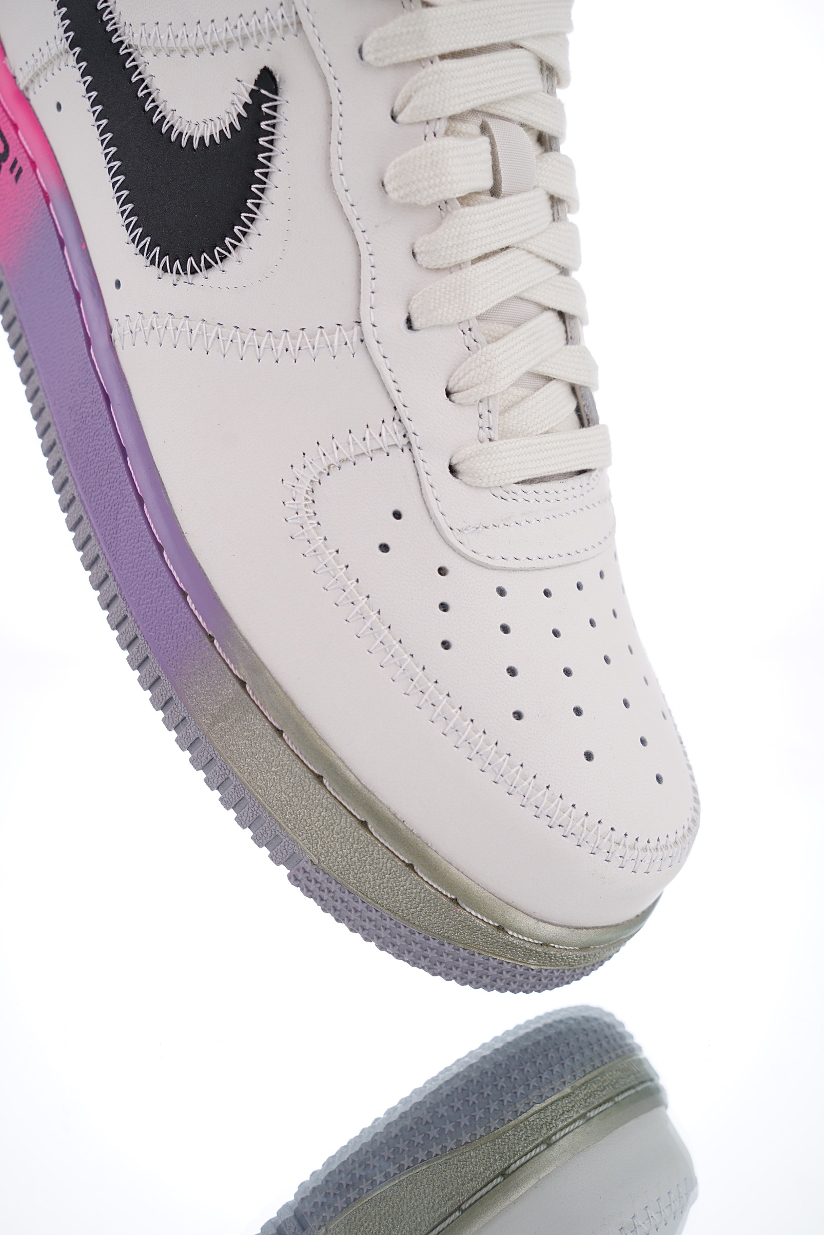 nike air force 1 - Gris Negro Rosado Morado