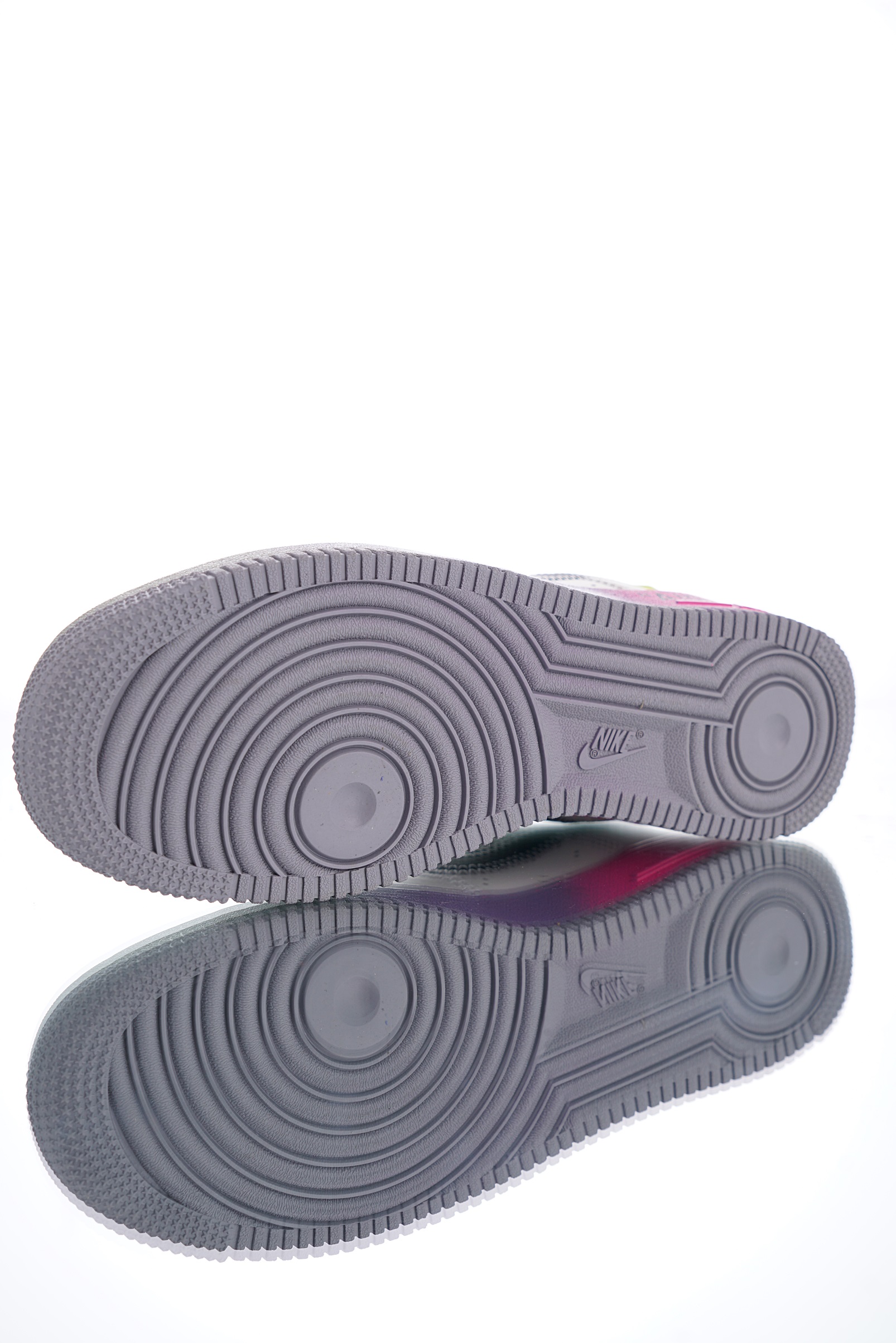 nike air force 1 - Gris Negro Rosado Morado