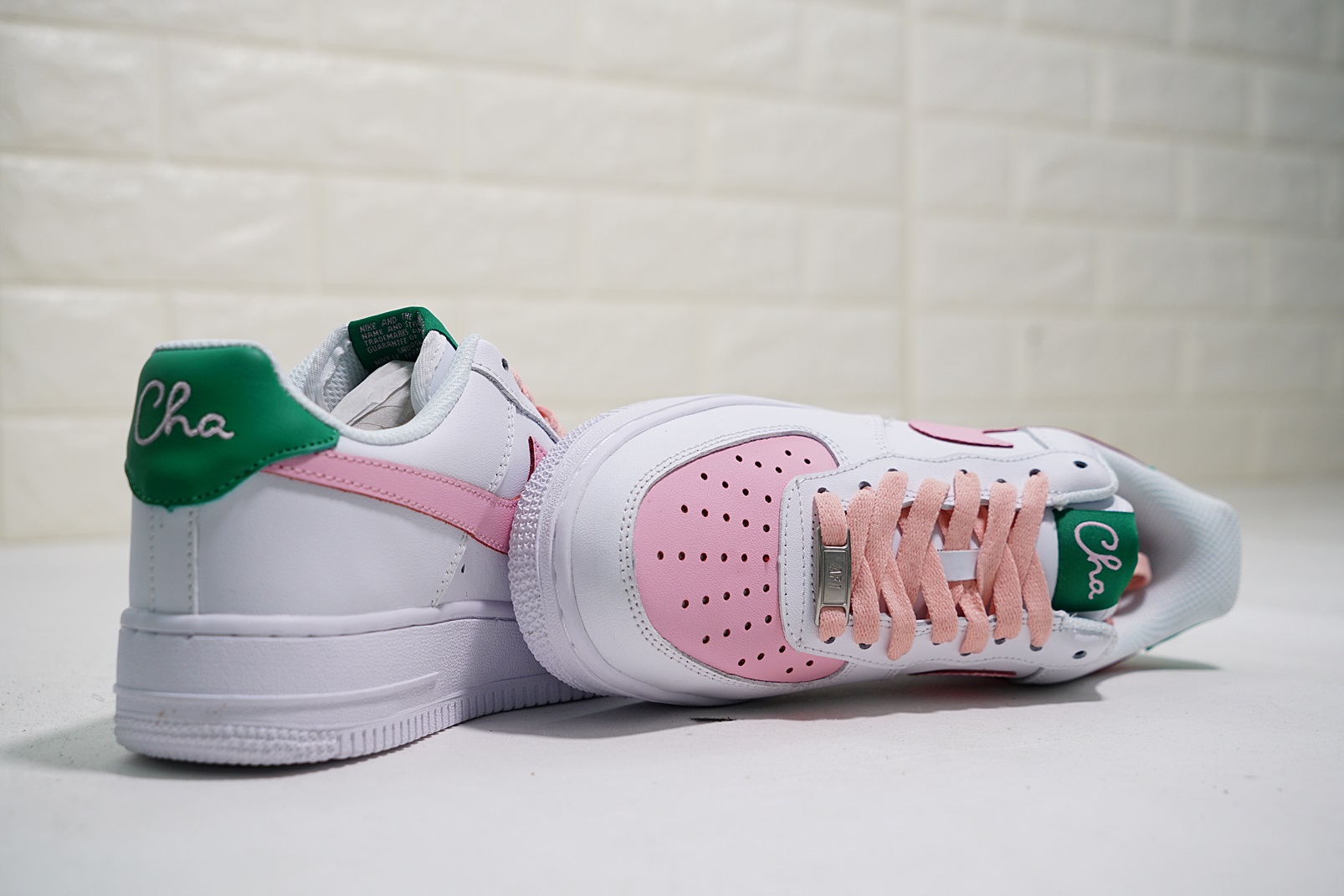nike air force 1 - Blanco Rosado Verde