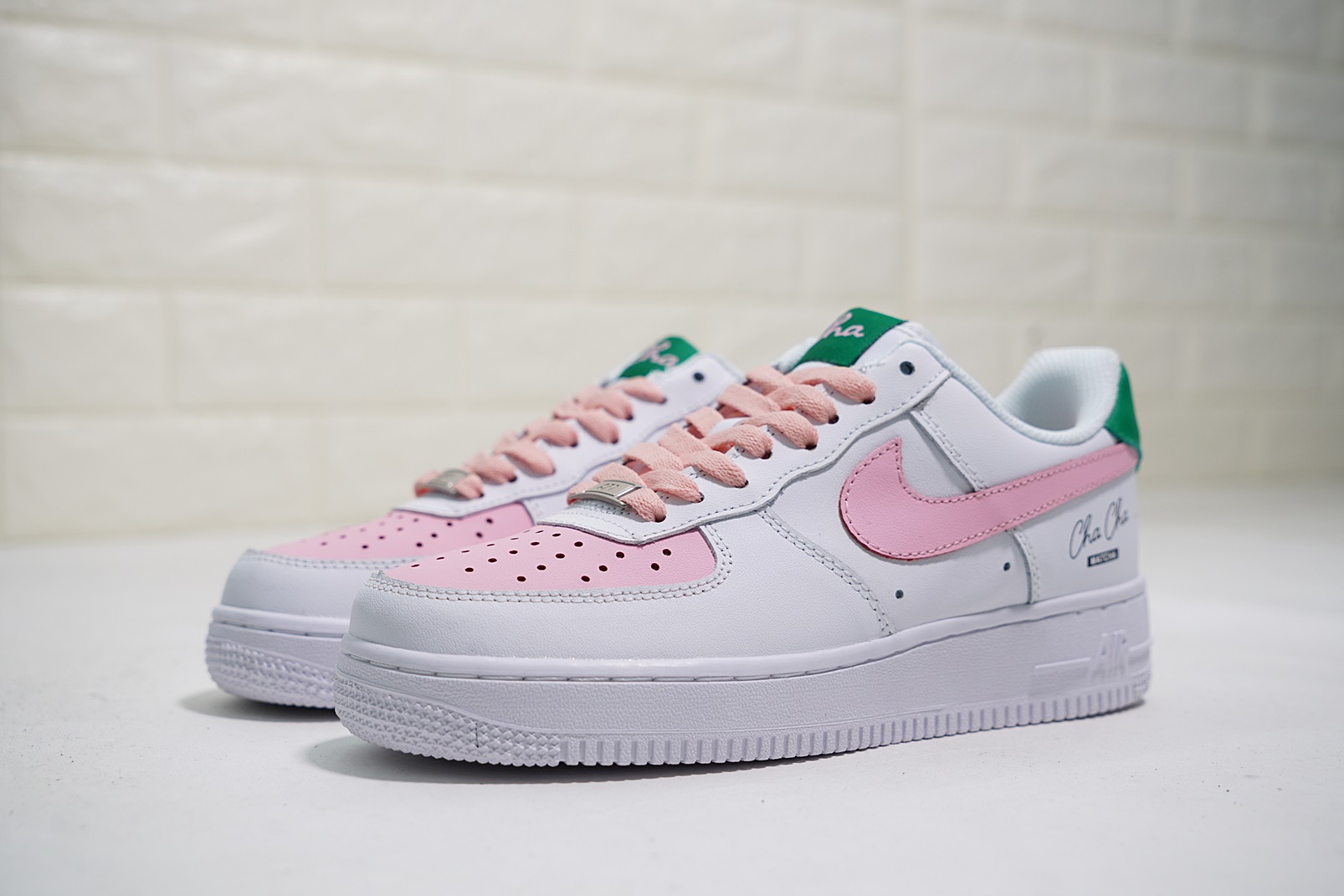 nike air force 1 - Blanco Rosado Verde