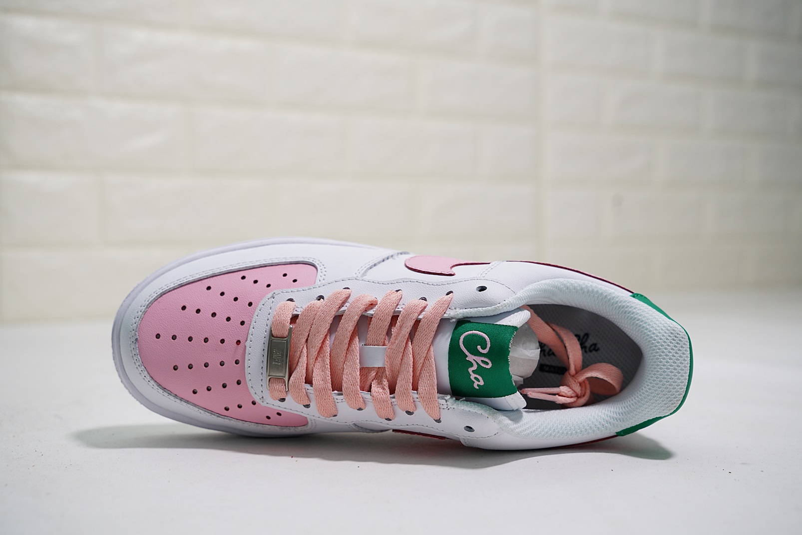 nike air force 1 - Blanco Rosado Verde