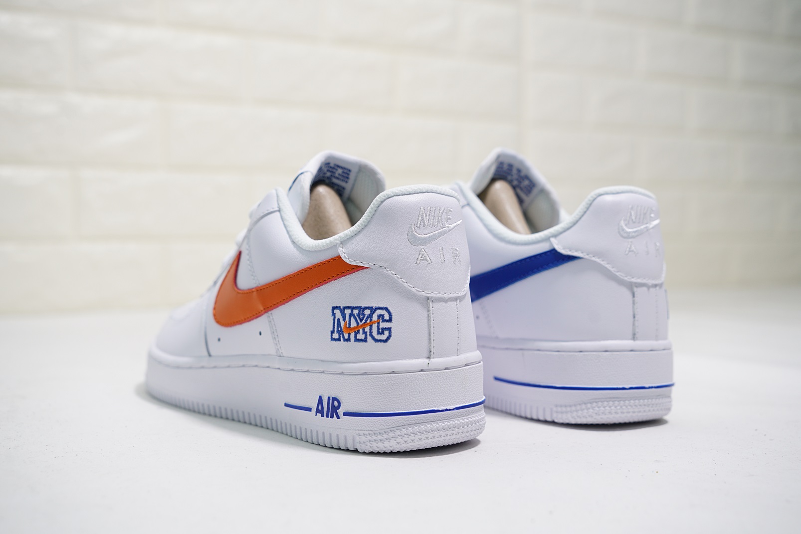 nike air force 1 - Blanco Naranjo