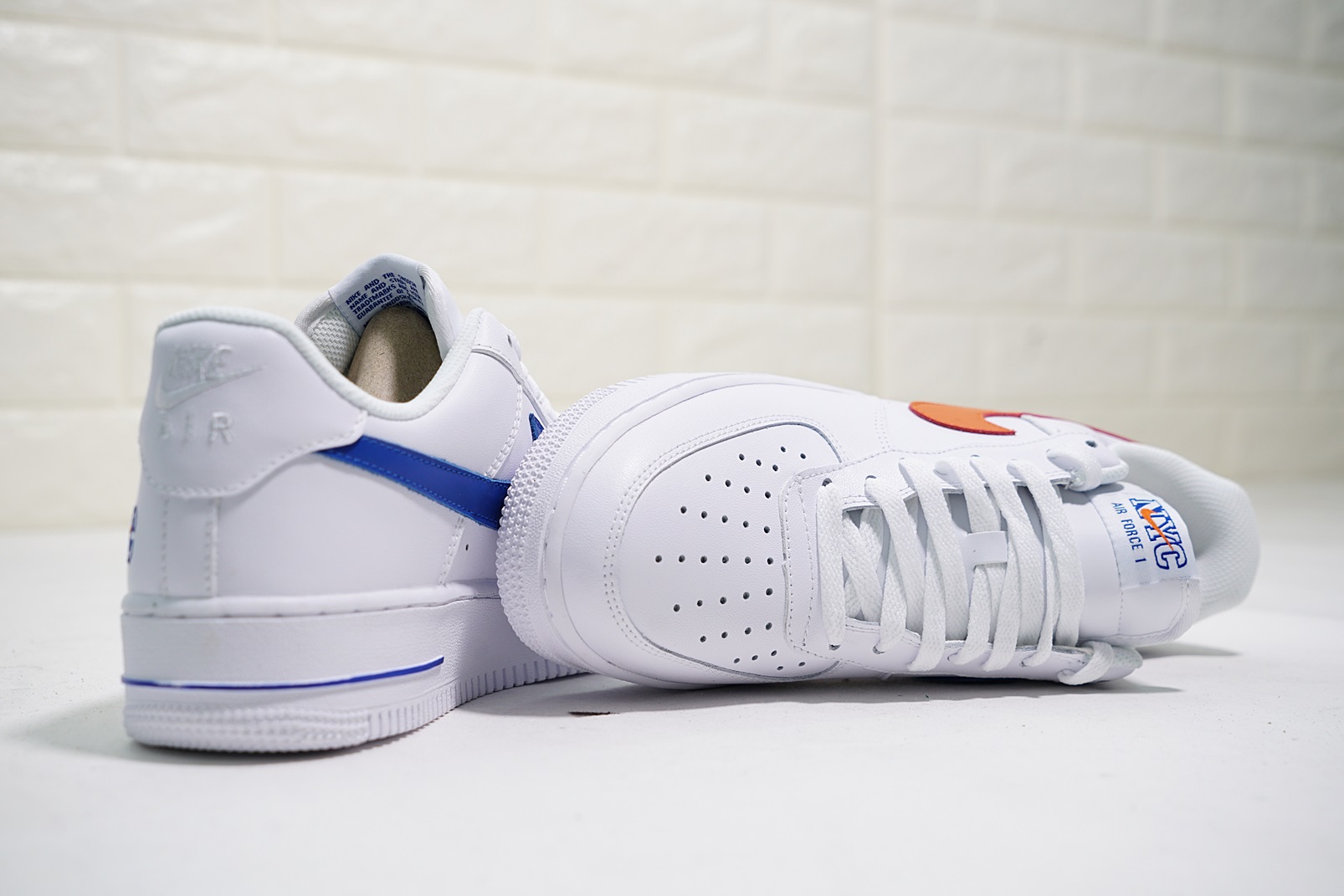 nike air force 1 - Blanco Naranjo