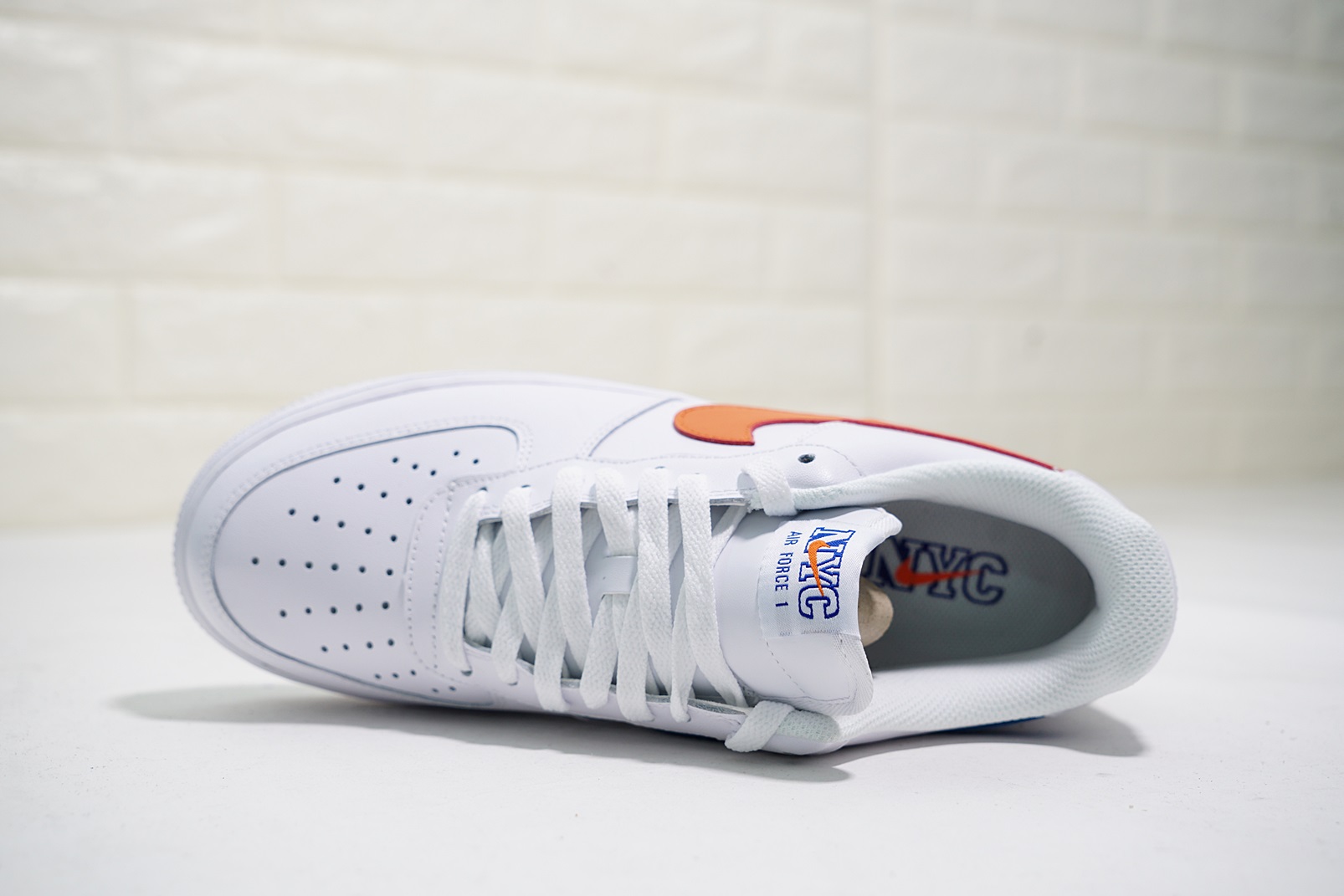 nike air force 1 - Blanco Naranjo