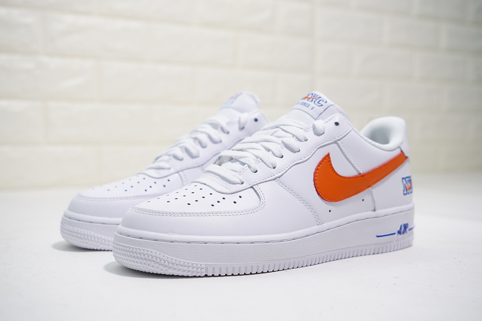 nike air force 1 - Blanco Naranjo