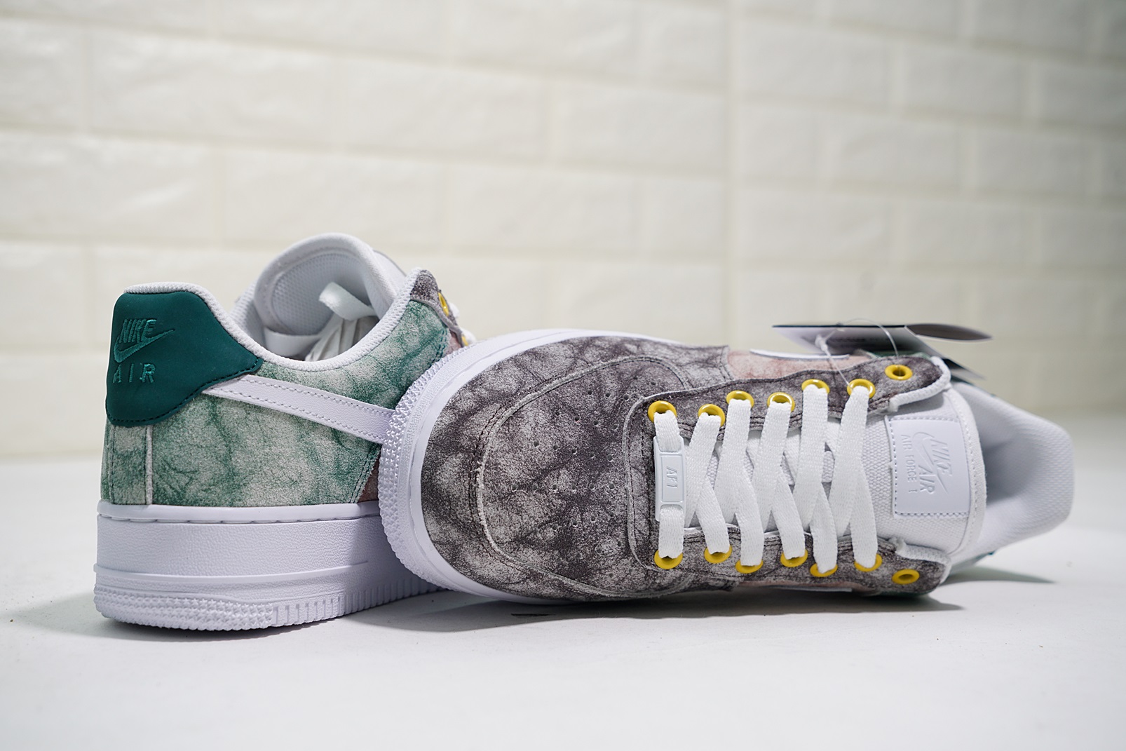 nike air force 1 - Blanco Burdeo Verde Naranjo