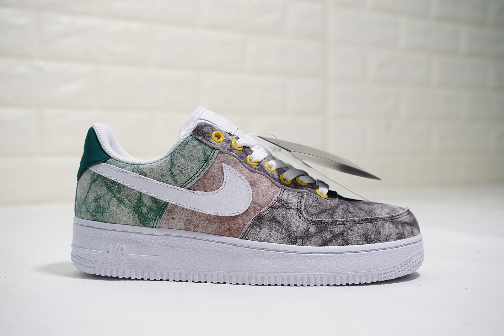 nike air force 1 - Blanco Burdeo Verde Naranjo