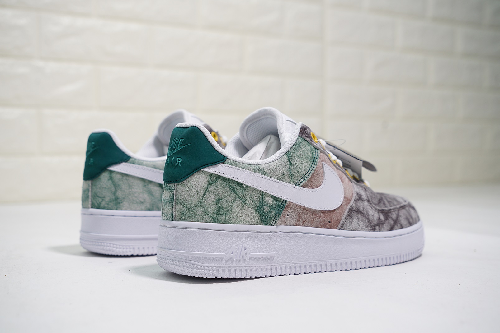 nike air force 1 - Blanco Burdeo Verde Naranjo