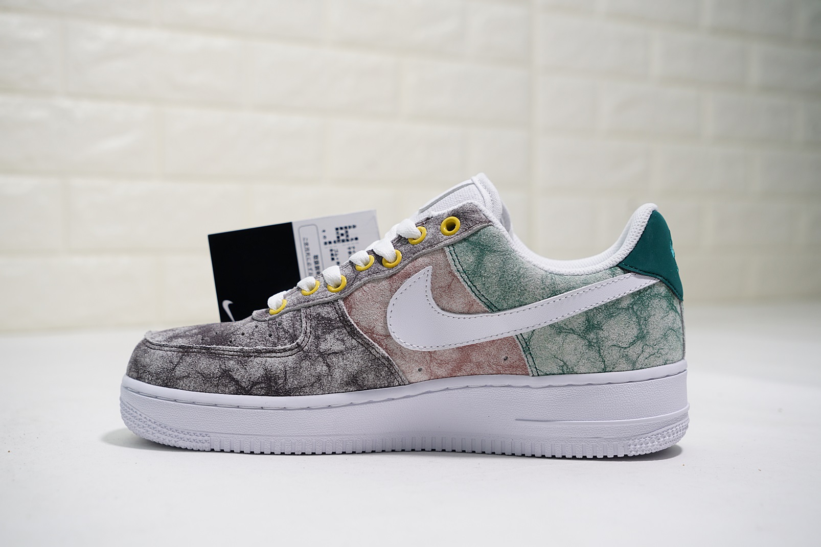 nike air force 1 - Blanco Burdeo Verde Naranjo
