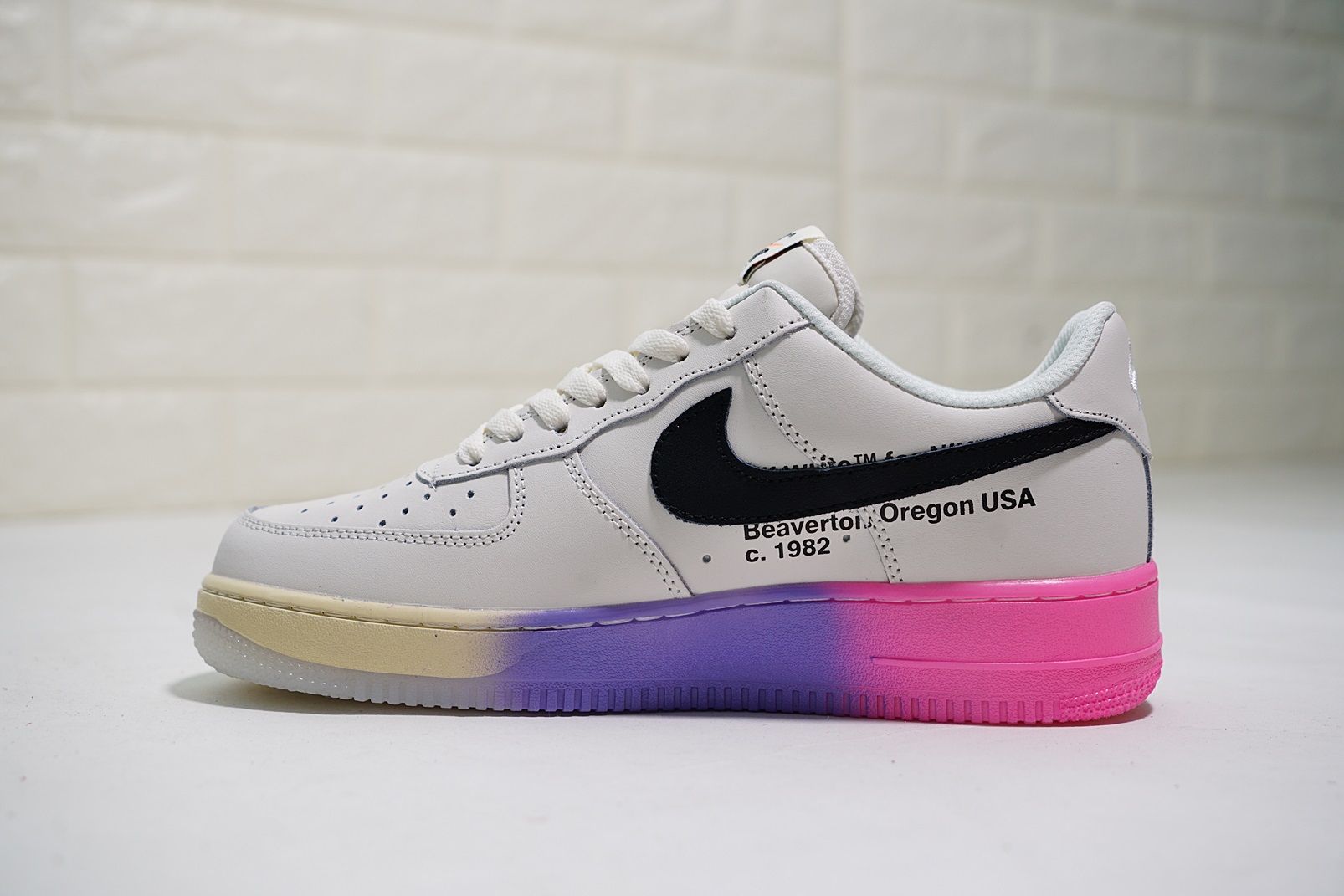 nike air force 1 - Blanco Negro Morado Rosado