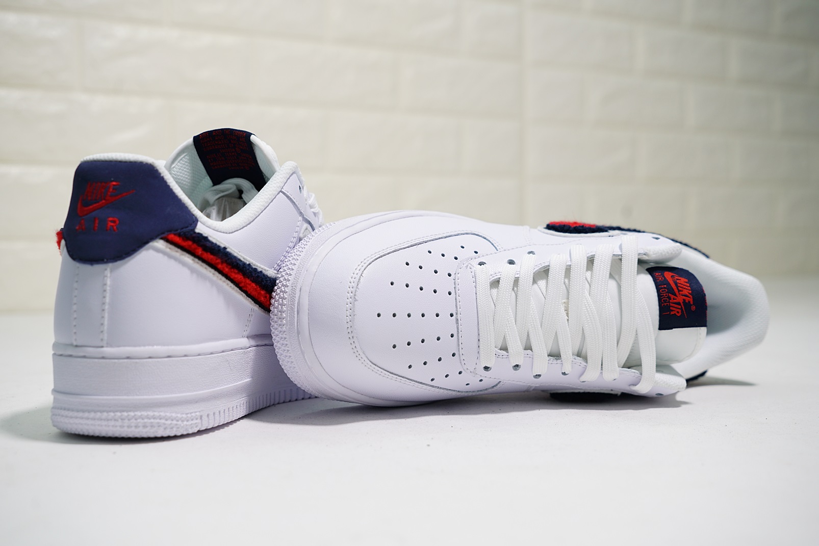 nike air force 1 - Blanco Azul Rojo