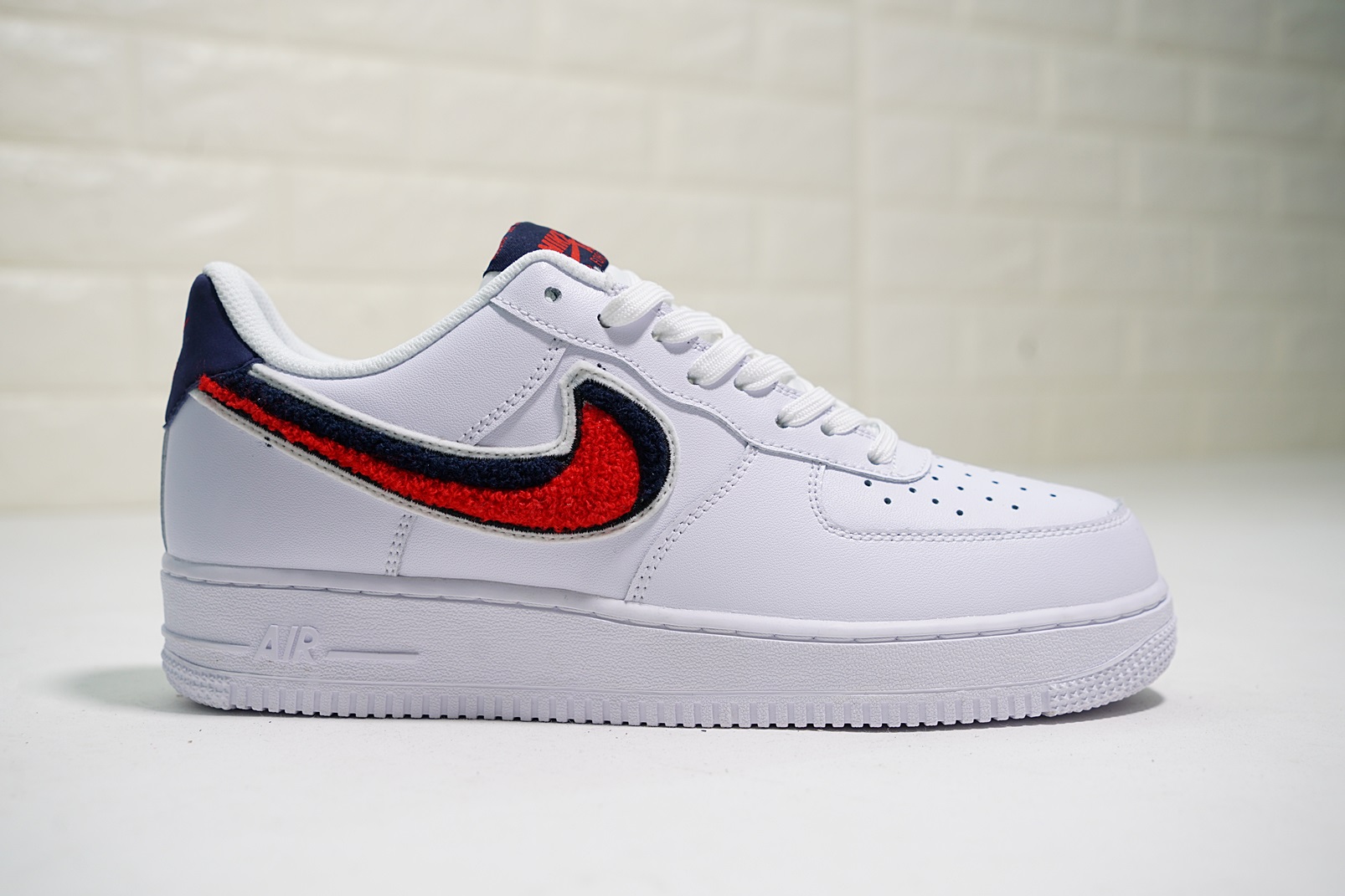 nike air force 1 - Blanco Azul Rojo