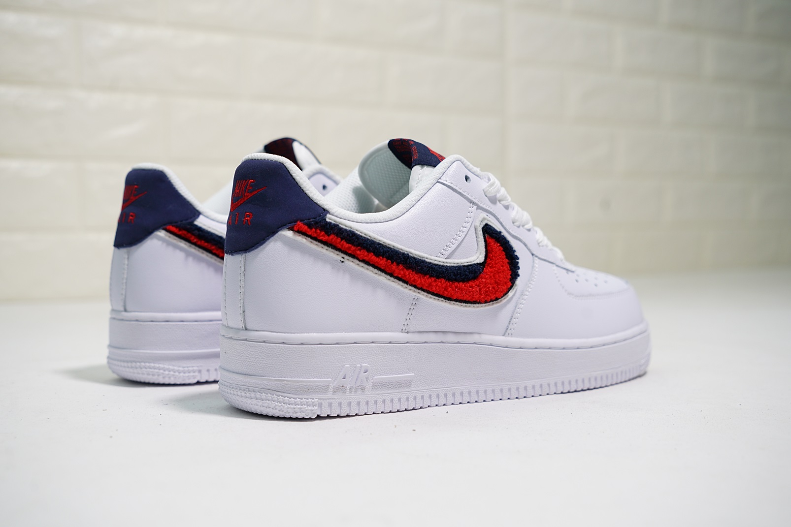 nike air force 1 - Blanco Azul Rojo