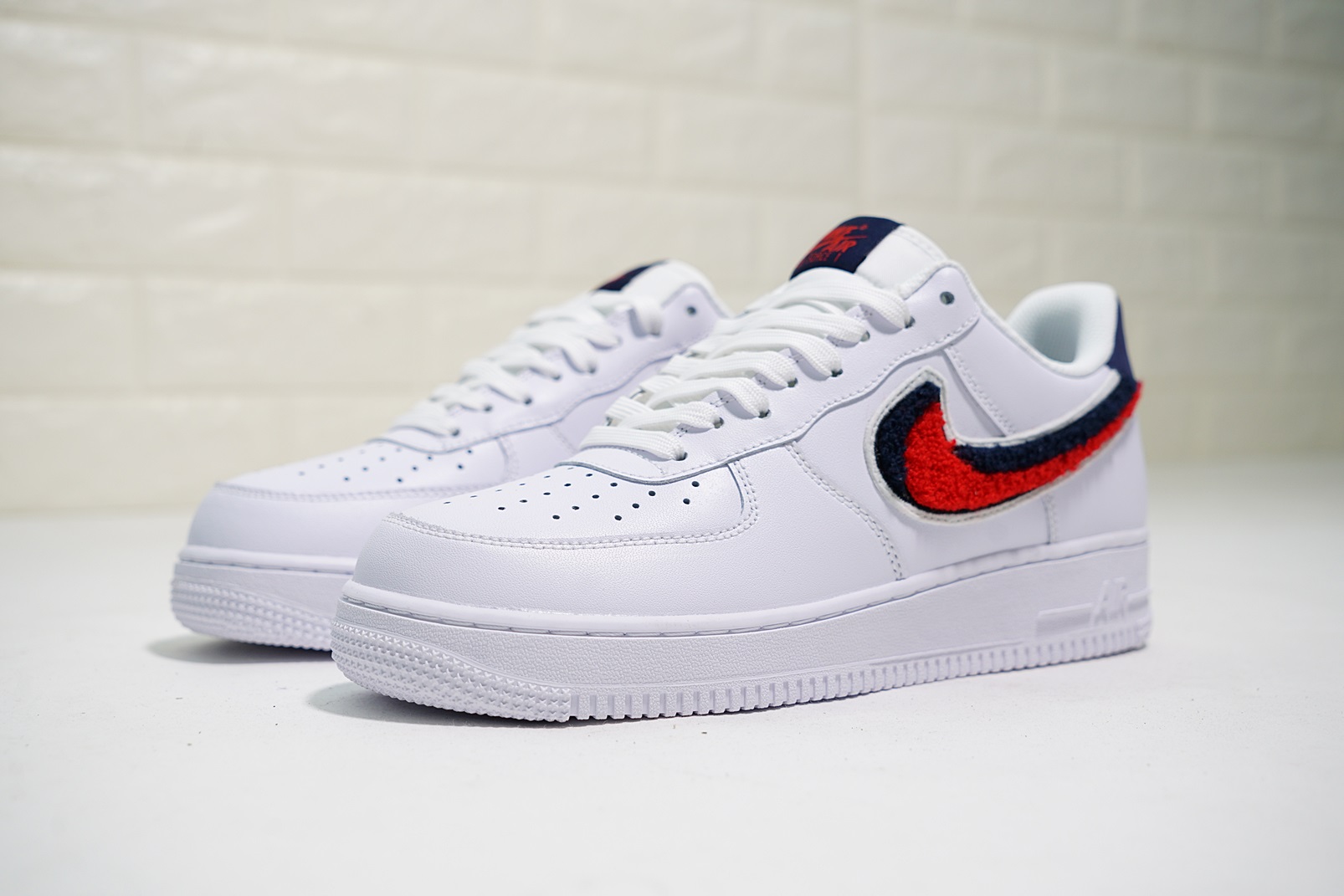nike air force 1 - Blanco Azul Rojo