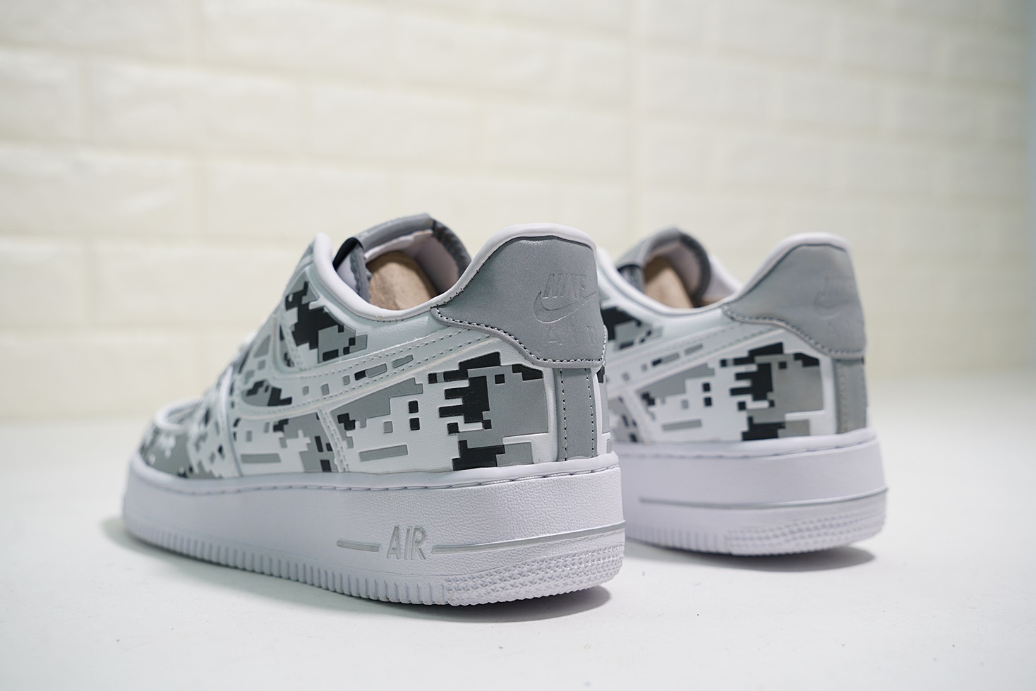 nike air force 1 - Blanco Negro Gris Fluor