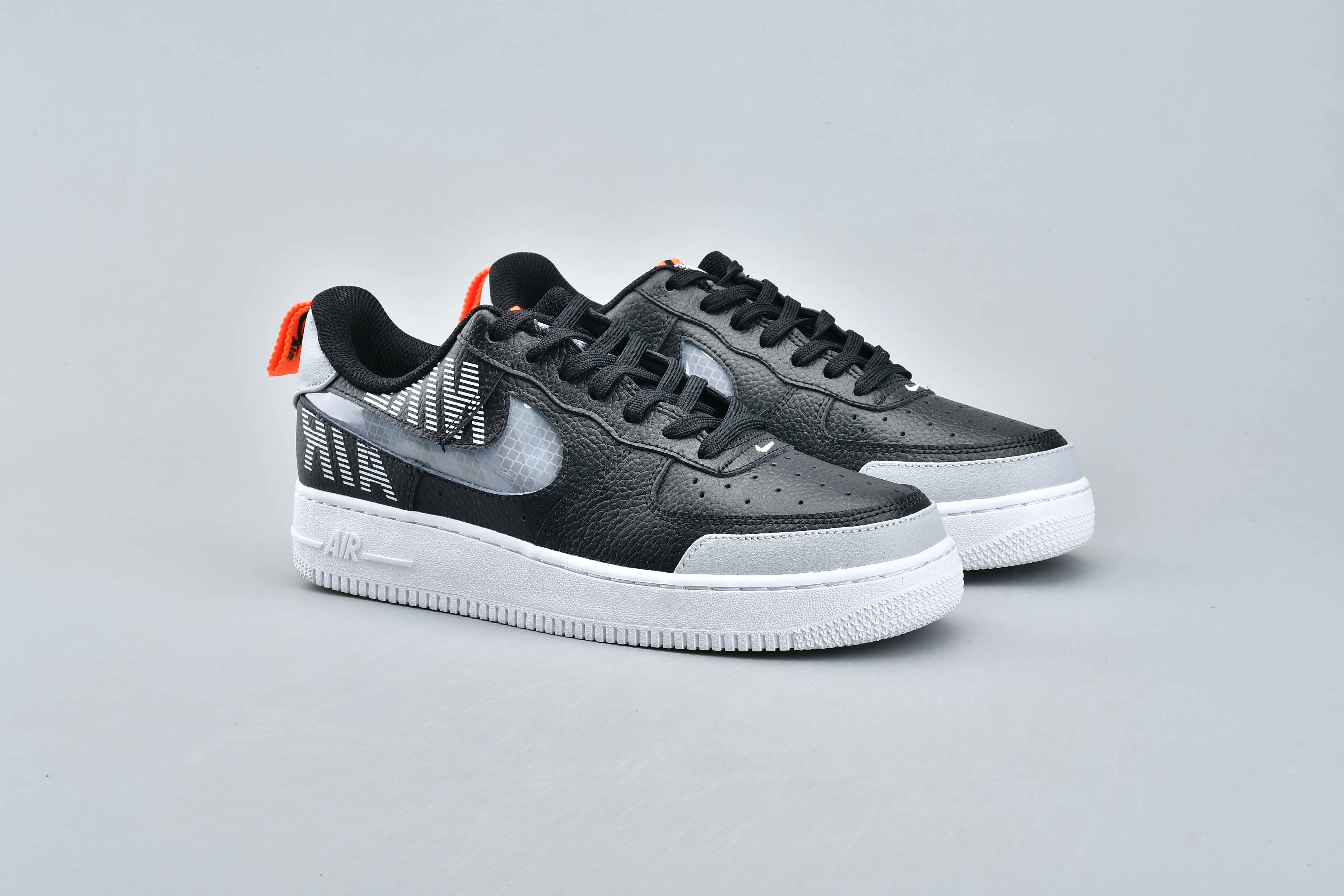 nike air force 1 - Negro Gris Fluor