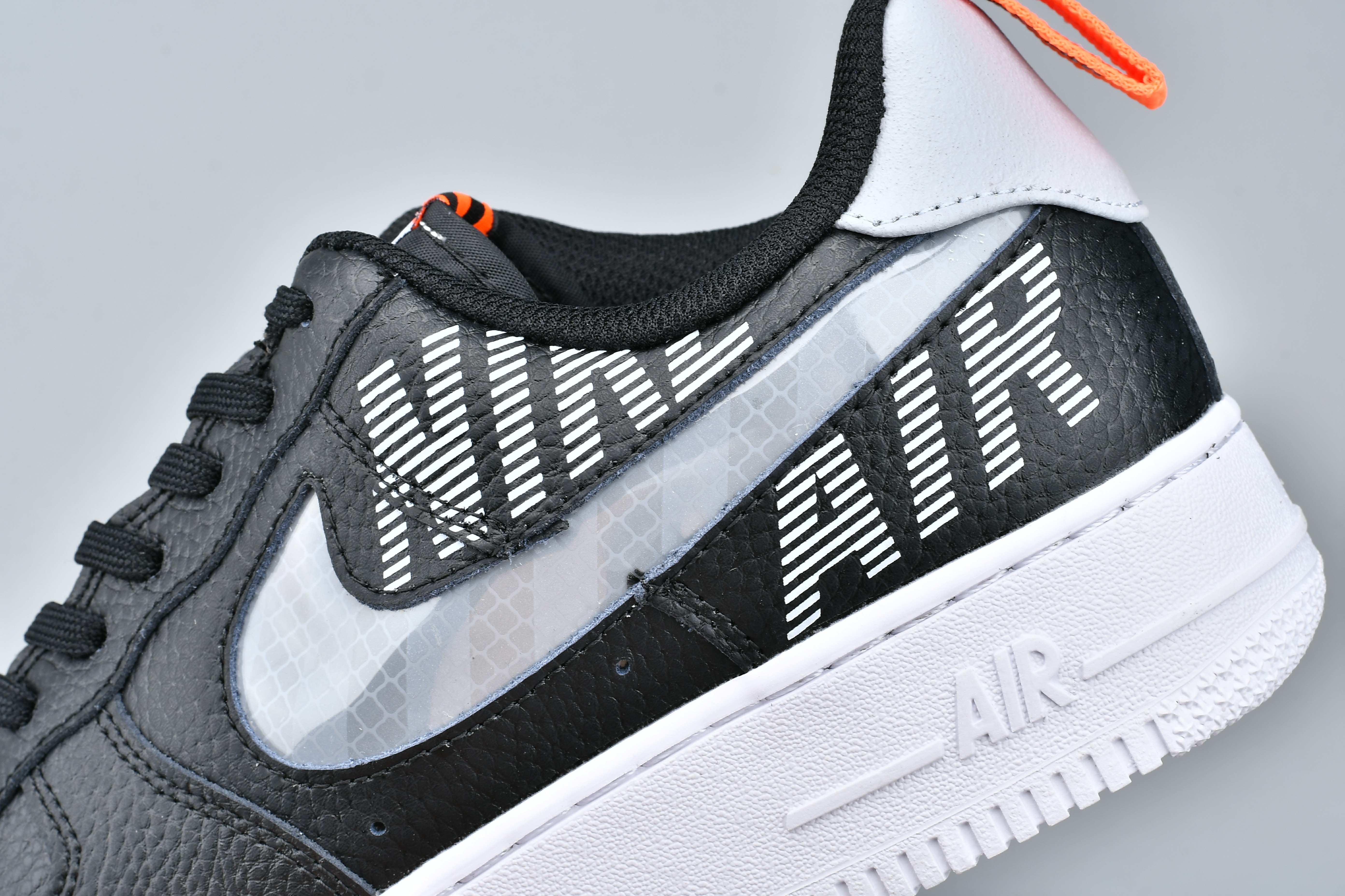 nike air force 1 - Negro Gris Fluor