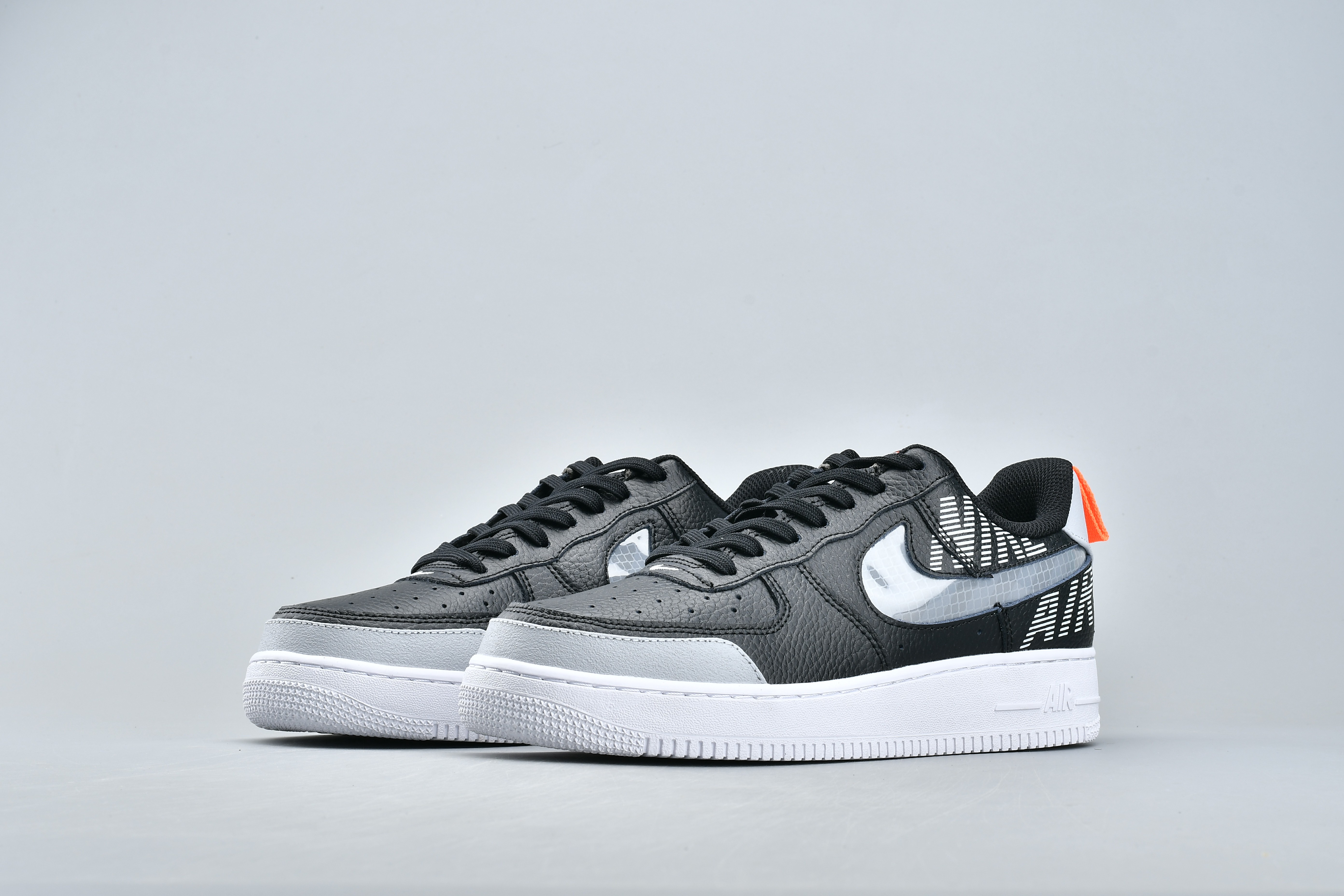 nike air force 1 - Negro Gris Fluor