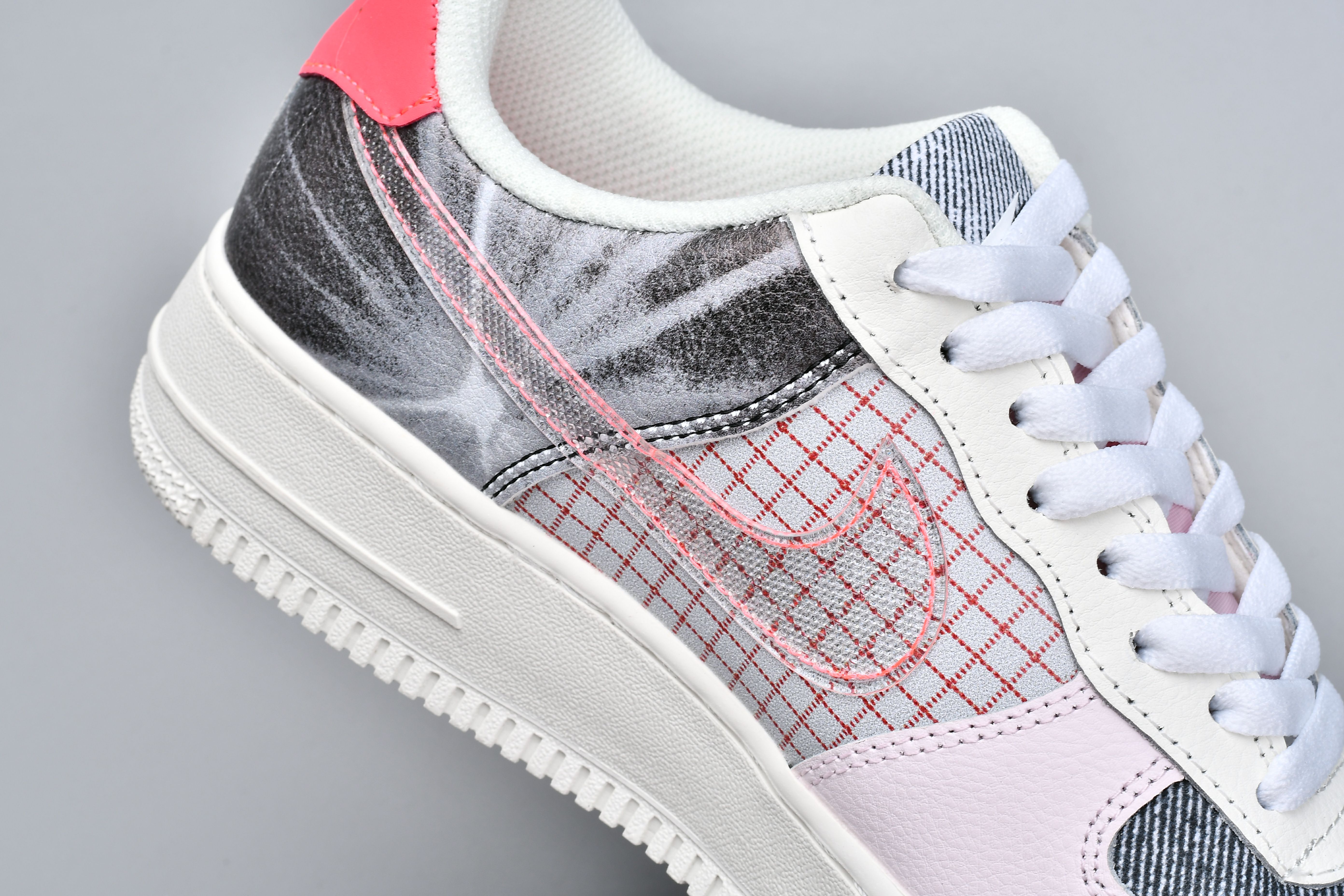 nike air force 1 - Blanco Rosado Gris