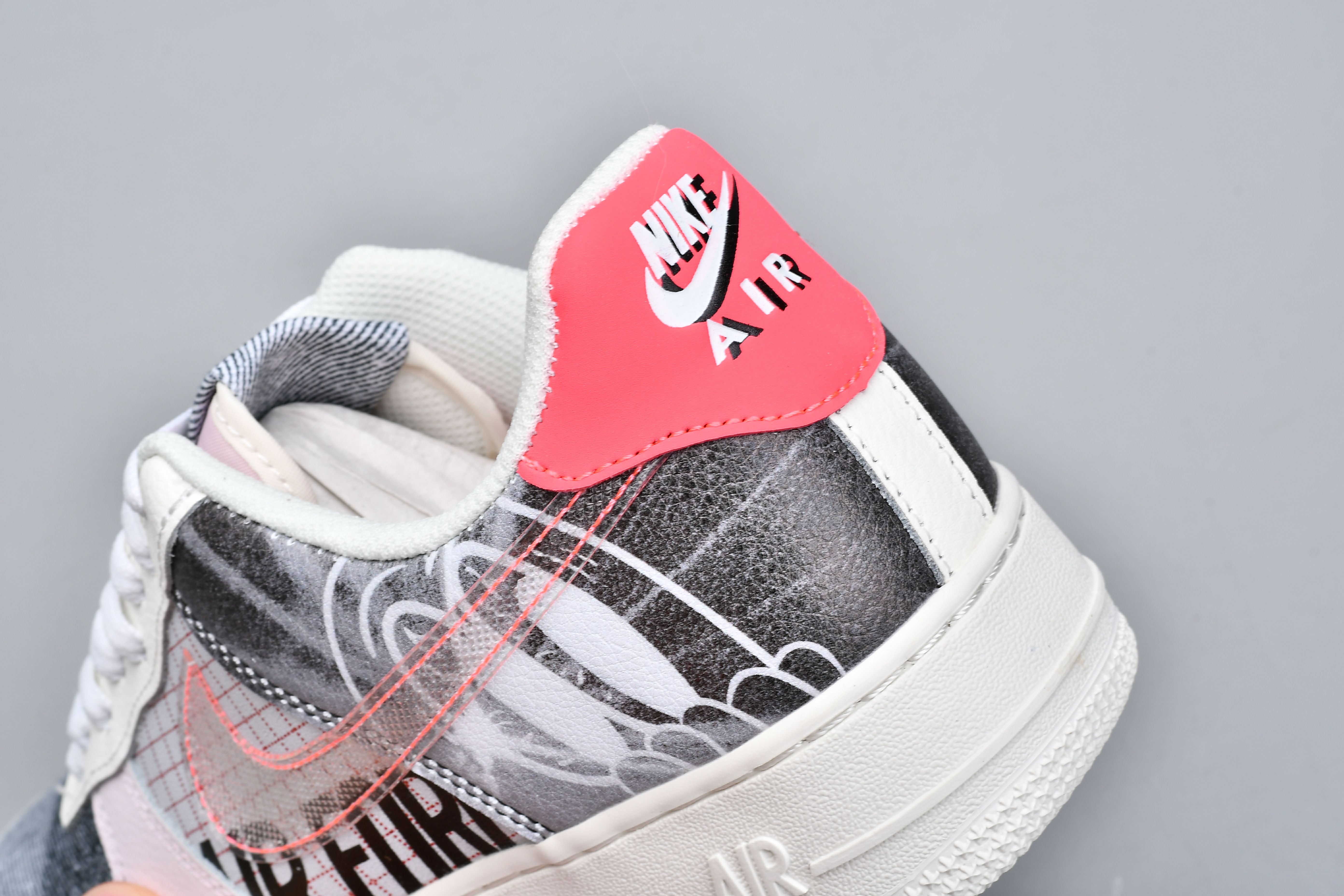 nike air force 1 - Blanco Rosado Gris
