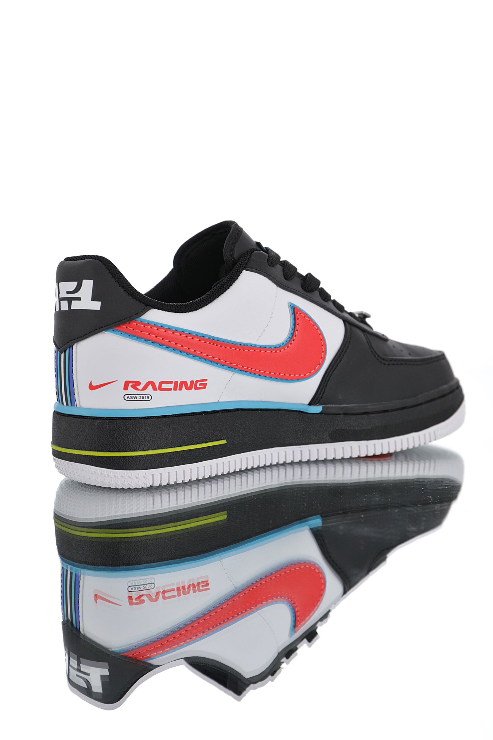 nike air force 1 - Negro Blanco Rojo