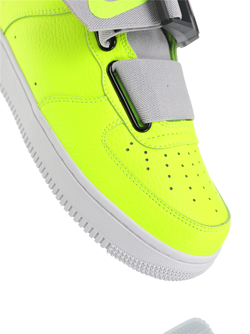 nike air force 1 - Gris Verde Fluor