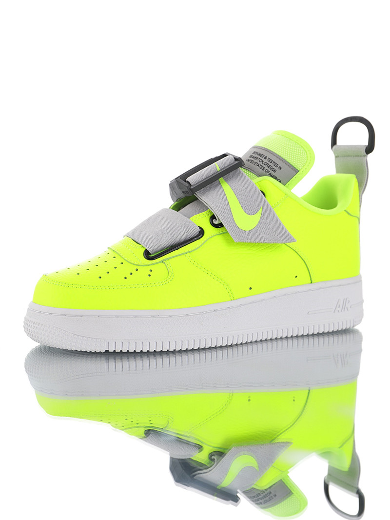 nike air force 1 - Gris Verde Fluor