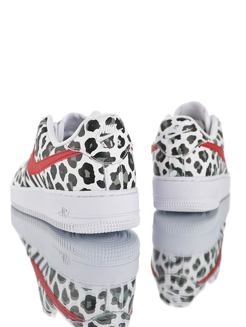 nike air force 1 - Blanco Negro Gris Rojo