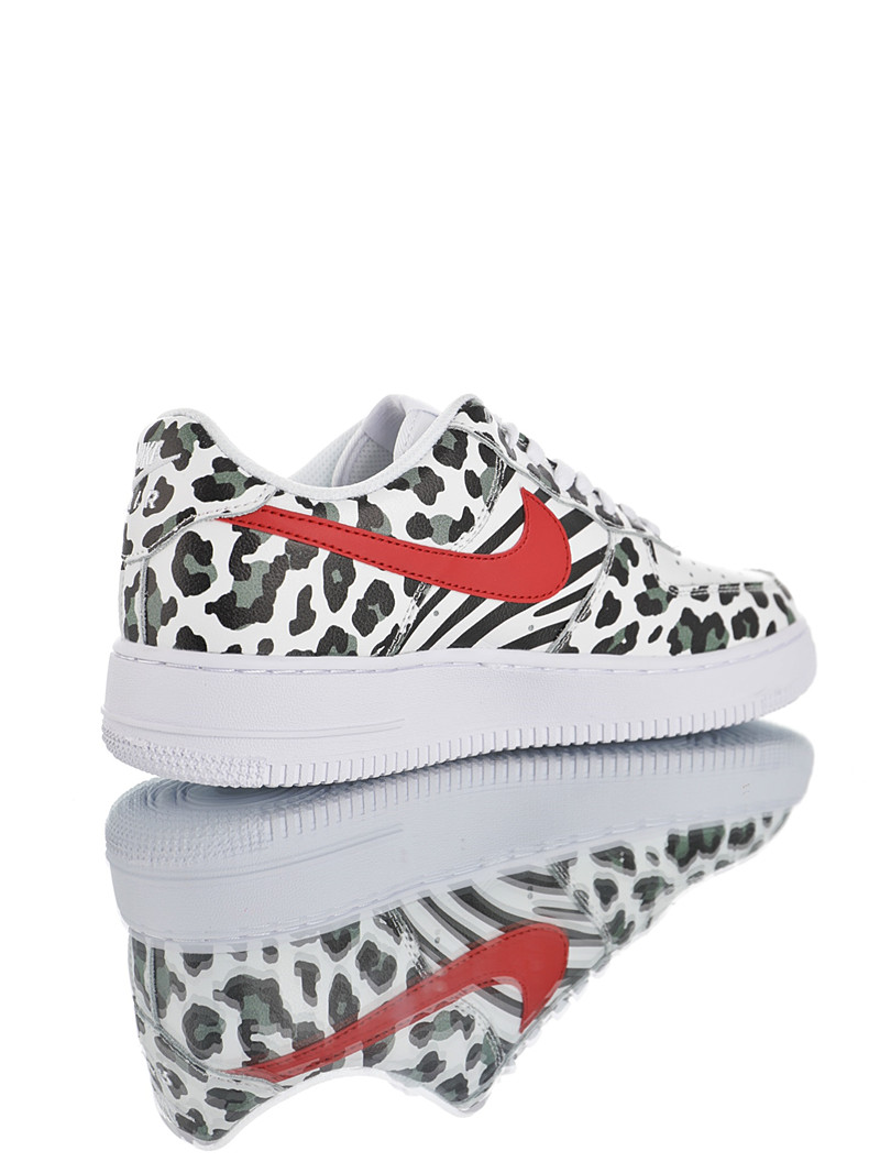 nike air force 1 - Blanco Negro Gris Rojo
