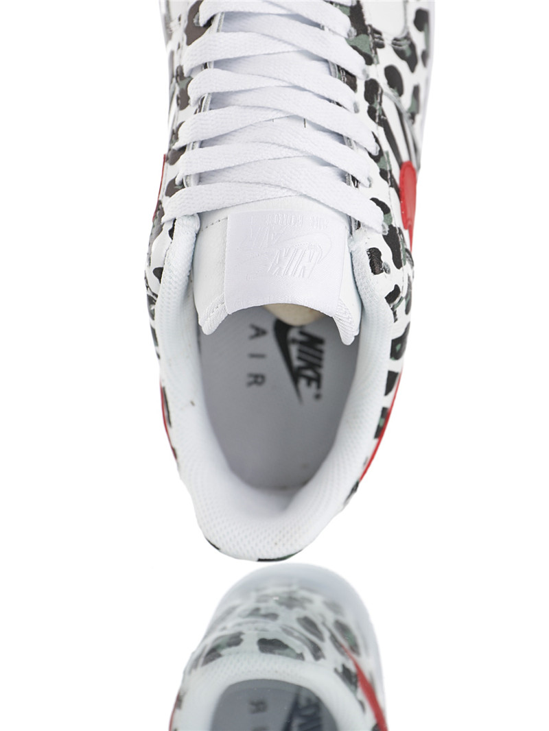 nike air force 1 - Blanco Negro Gris Rojo