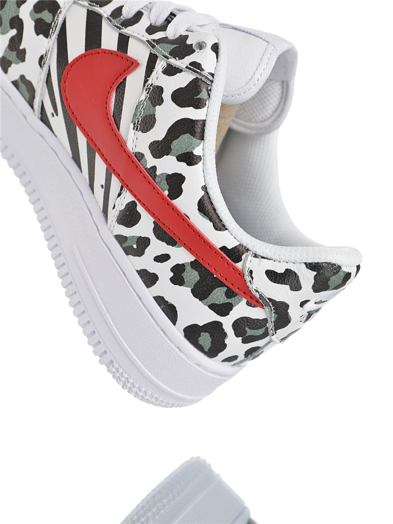 nike air force 1 - Blanco Negro Gris Rojo