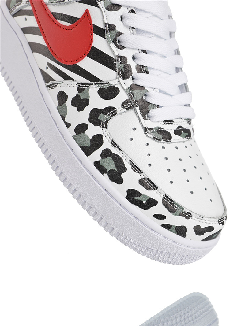 nike air force 1 - Blanco Negro Gris Rojo