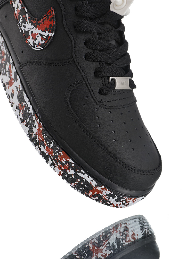 nike air force 1 - Negro Blanco Rojo