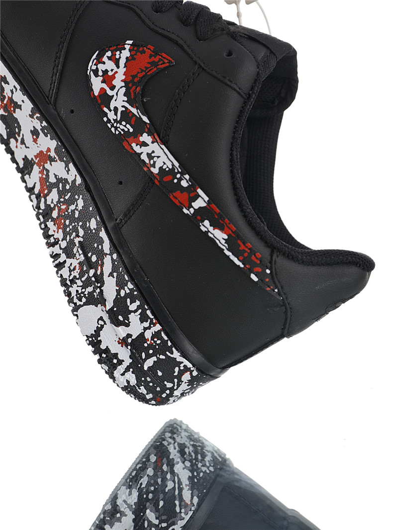 nike air force 1 - Negro Blanco Rojo