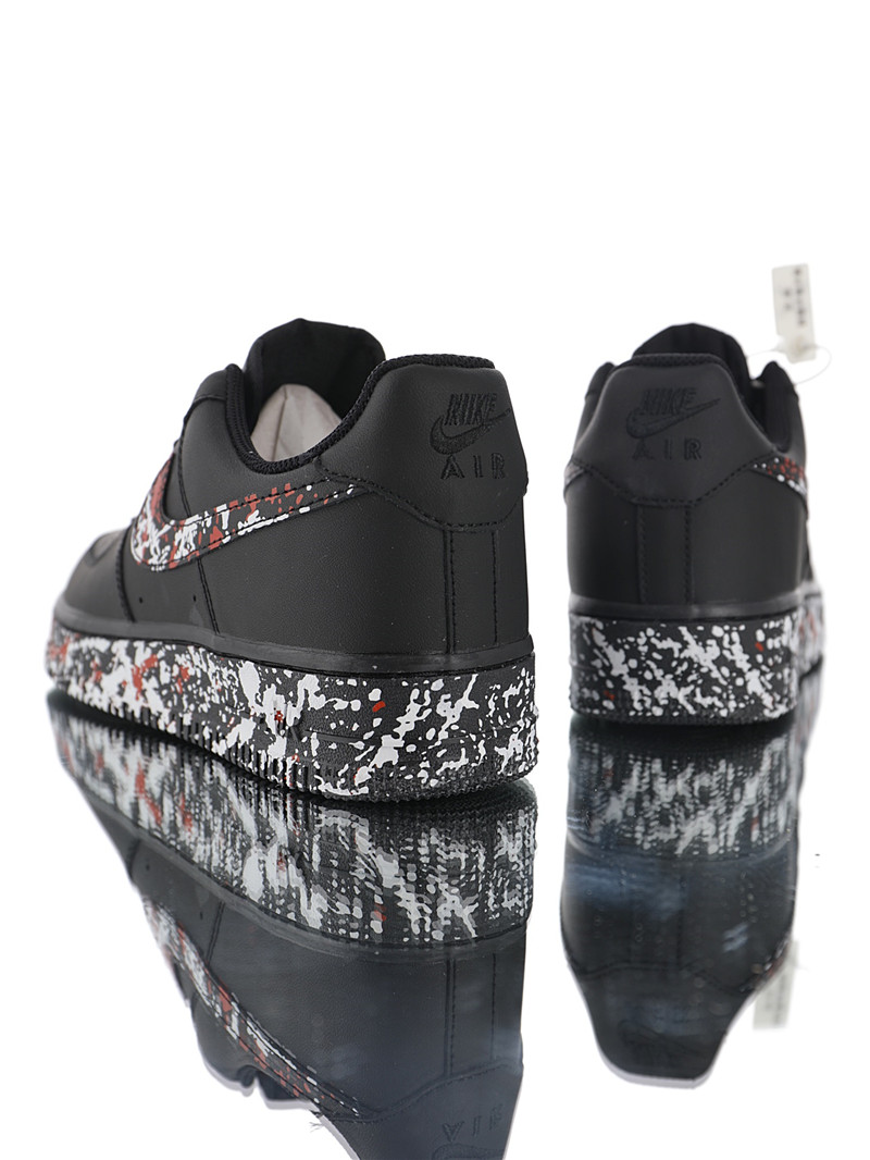 nike air force 1 - Negro Blanco Rojo