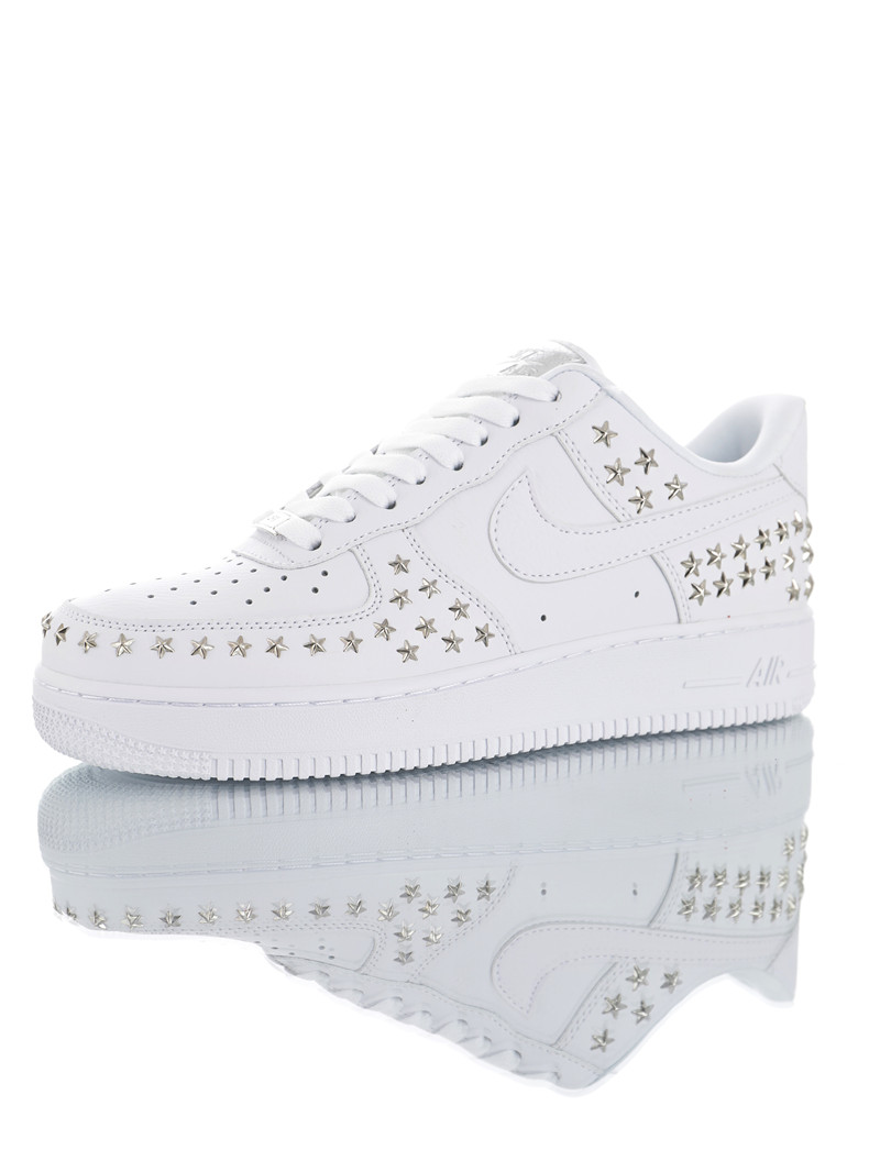nike air force 1 - Blanco Plateado
