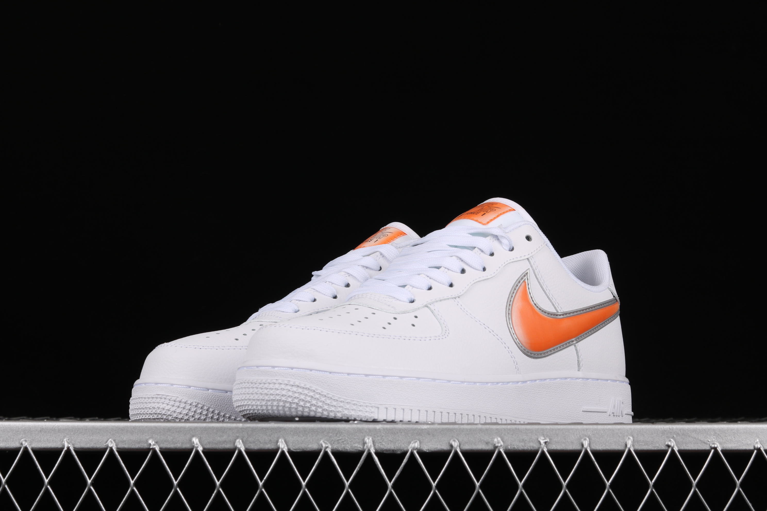 nike air force 1 - Blanco Naranjo