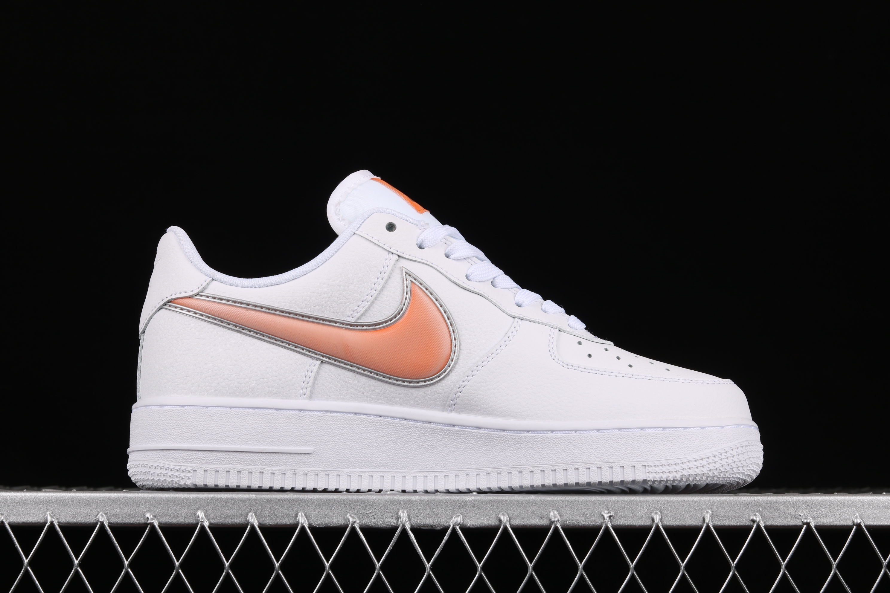 nike air force 1 - Blanco Naranjo