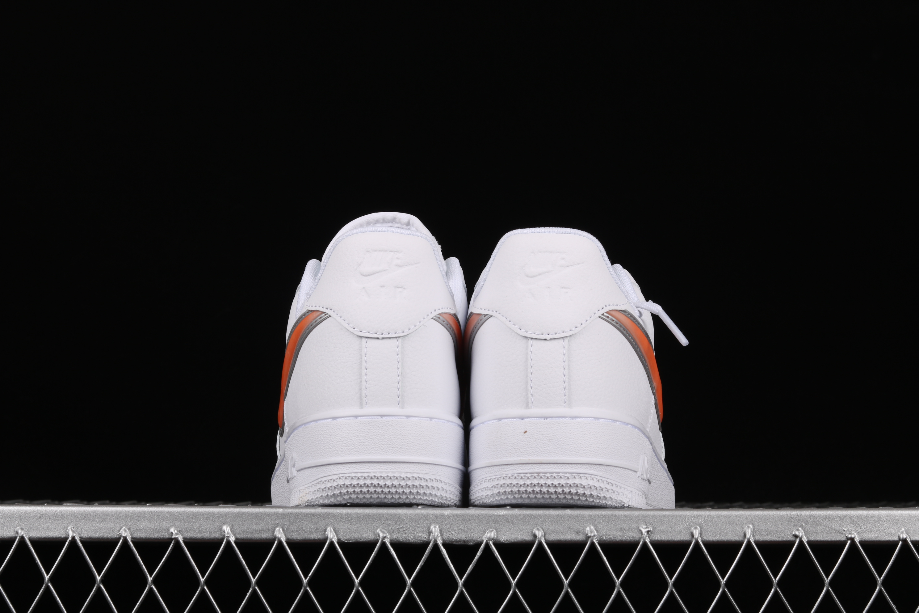 nike air force 1 - Blanco Naranjo