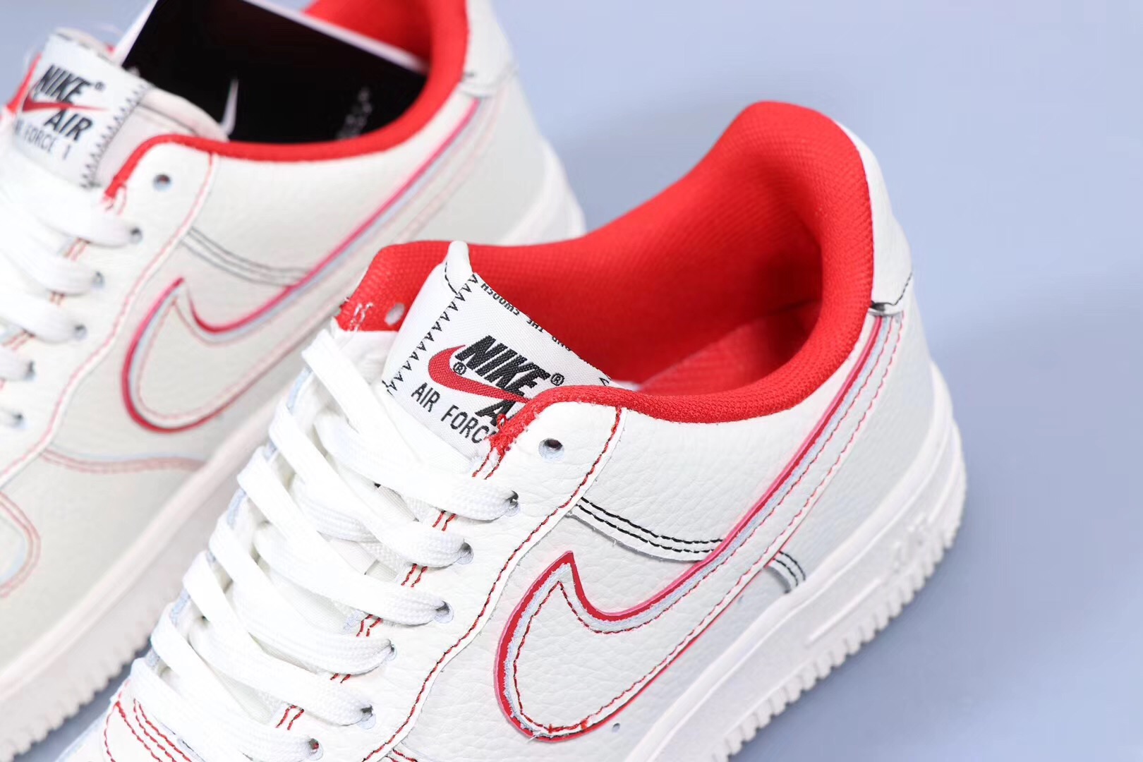 nike air force 1 - Blanco Rojo