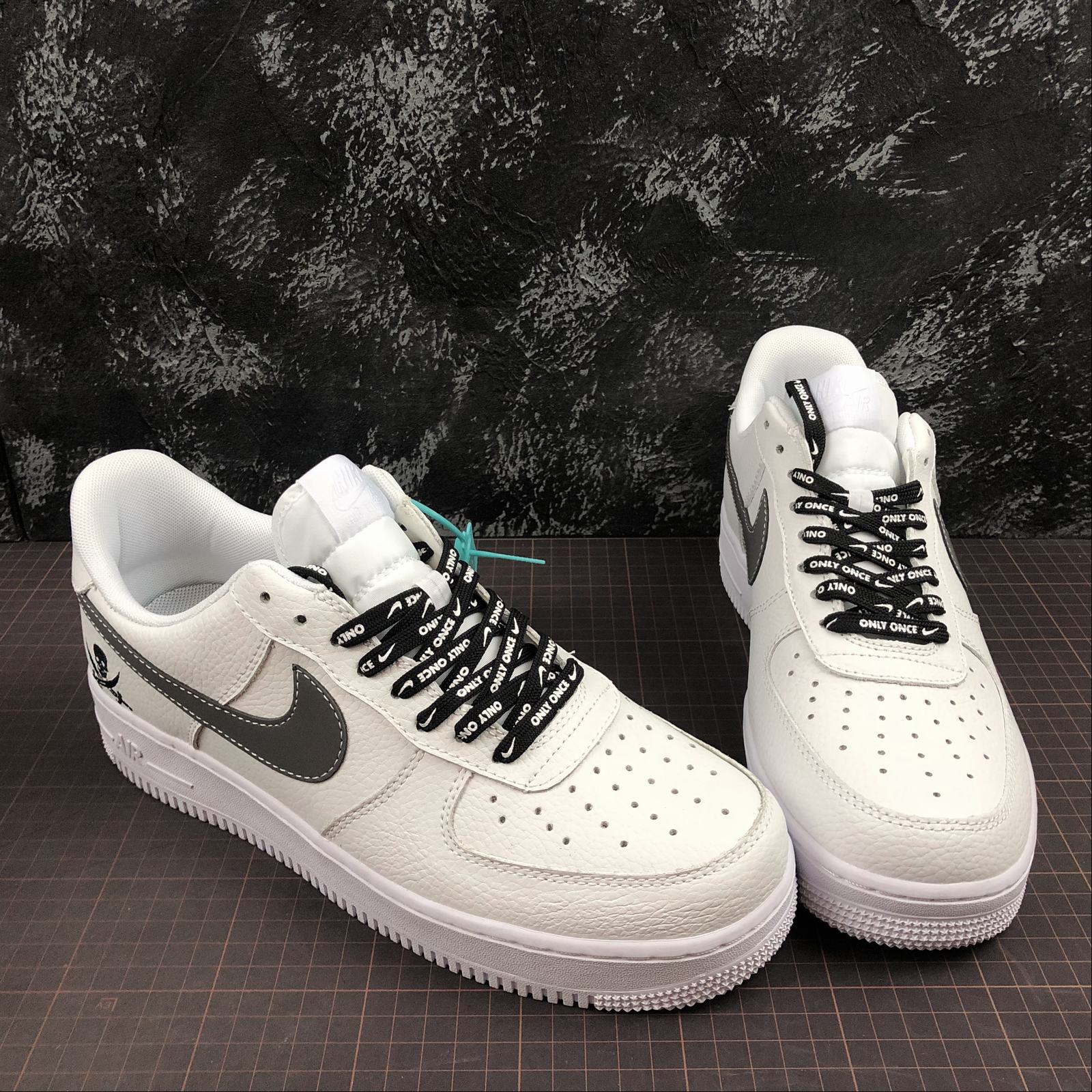 nike air force 1 - Blanco Gris Fluor
